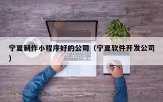 恩施宁夏制作小程序好的公司（宁夏软件开发公司）